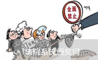 法院系统颁奖词