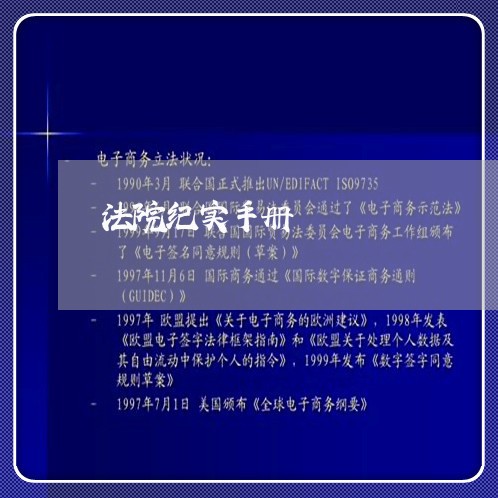 法院纪实手册 法院纪实手册