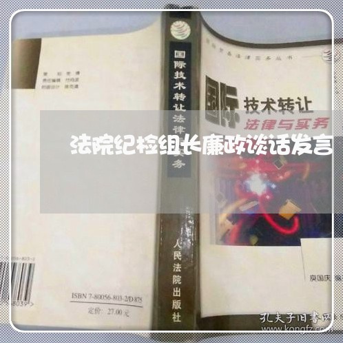 法院纪检组长廉政谈话发言