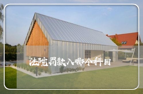 法院罚款入哪个科目 法院罚款入哪个科目