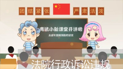 法院行政诉讼违规