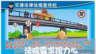 法院要求视力么