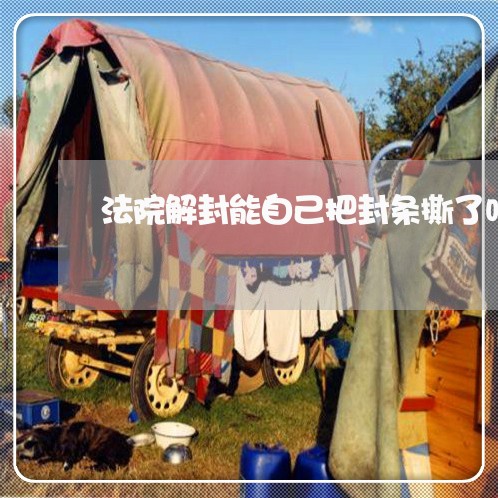 法院解封能自己把封条撕了吗