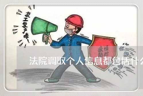 法院调取个人信息都包括什么