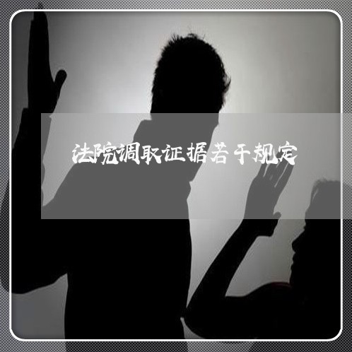 法院调取证据若干规定