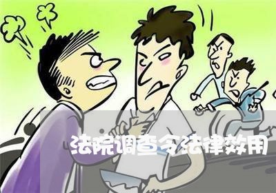 法院调查令法律效用