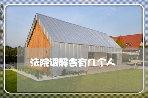 法院调解会有几个人 法院调解会有几个人