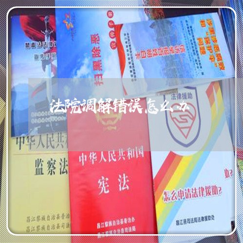 法院调解错误怎么办 法院调解错误怎么办