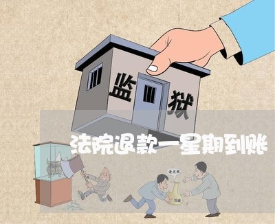 法院退款一星期到账