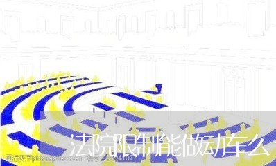 法院限制能做动车么 法院限制能做动车么