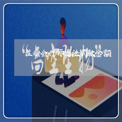 注册会计师违法罚款金额 注册会计师违法罚款金额