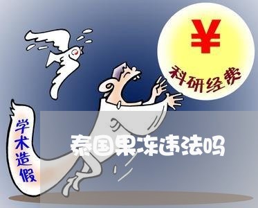 泰国果冻违法吗