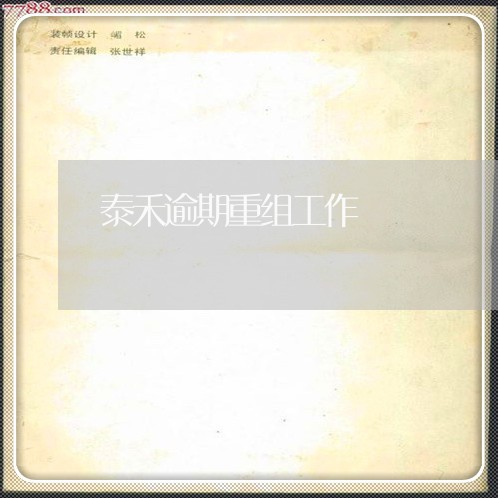 泰禾逾期重组工作