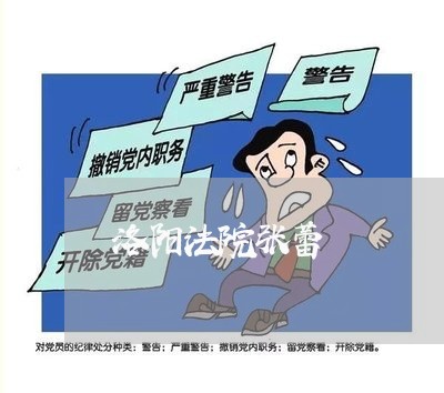洛阳法院张蕾 洛阳法院张蕾