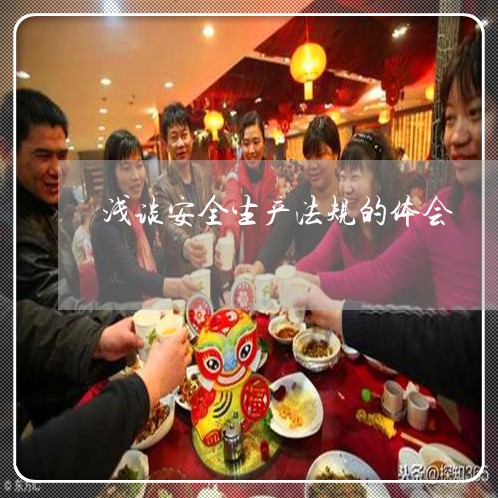 浅谈安全生产法规的体会