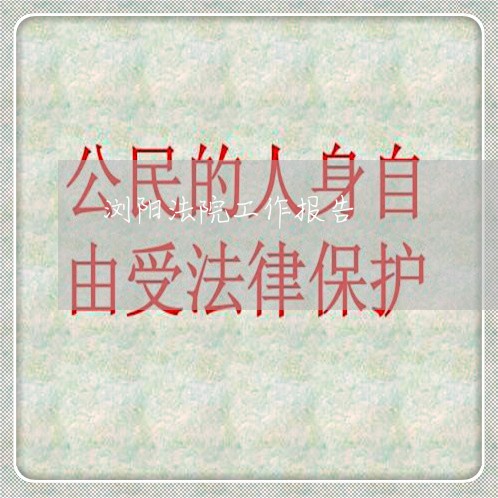 浏阳法院工作报告