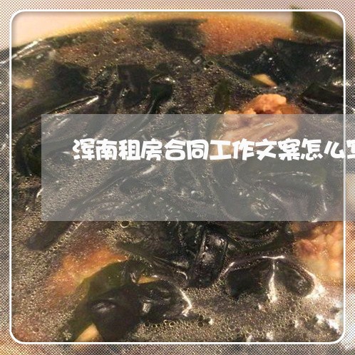 浑南租房合同工作文案怎么写/2023061694928