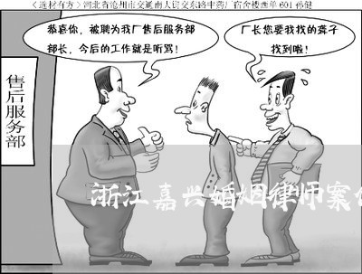 浙江嘉兴婚姻律师案件咨询