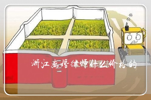 浙江离婚律师什么价格的