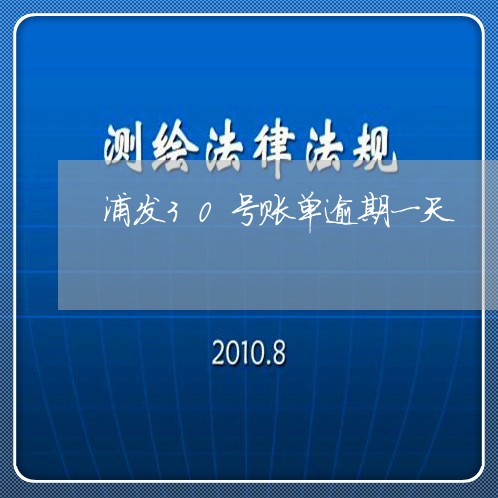 浦发30号账单逾期一天/2023033126148