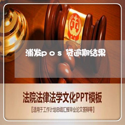 浦发pos贷逾期结果