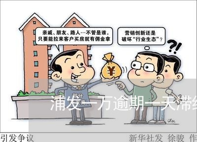 浦发一万逾期一天滞纳金多少
