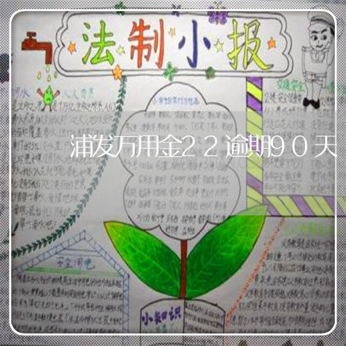 浦发万用金22逾期90天