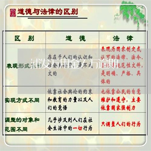 浦发万用金7万逾期/2023102553693