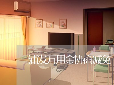 浦发万用金协商减免/2023030138359