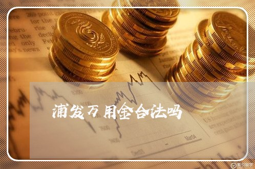 浦发万用金合法吗/2023012617570