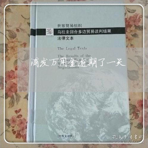 浦发万用金逾期了一天 浦发万用金逾期了一天