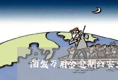 浦发万用金逾期公安立案/2023022748491