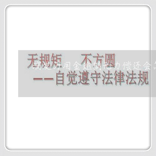 浦发万用金逾期无力偿还会怎么样