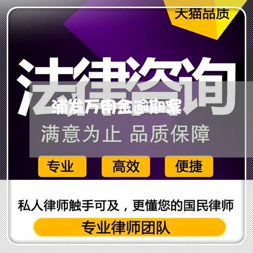 浦发万用金逾期案 浦发万用金逾期案