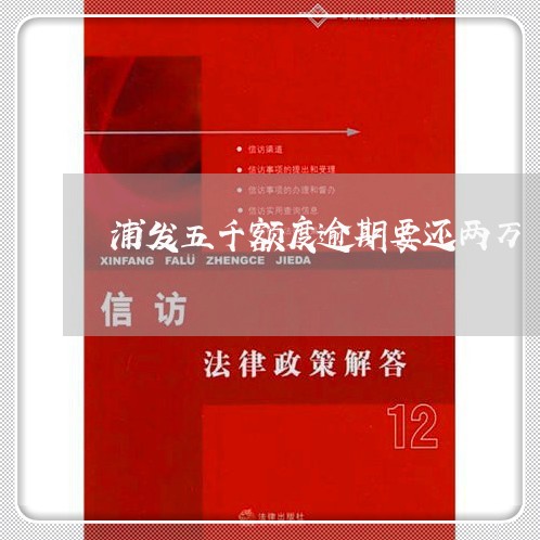 浦发五千额度逾期要还两万