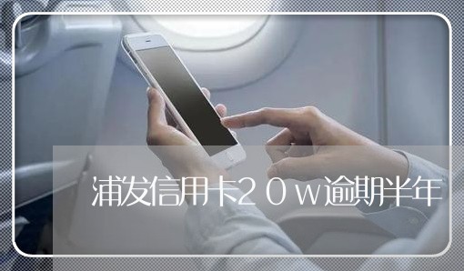 浦发信用卡20w逾期半年 浦发信用卡20w逾期半年