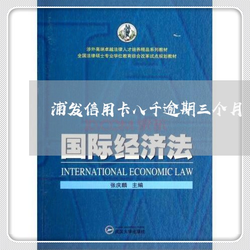 浦发信用卡八千逾期三个月 浦发信用卡八千逾期三个月