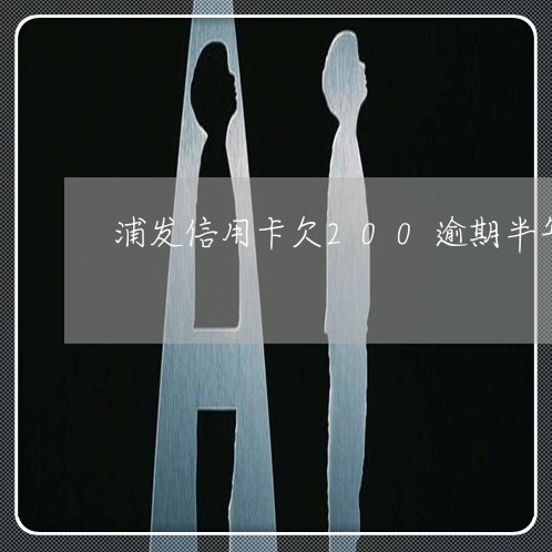 浦发信用卡欠200逾期半年