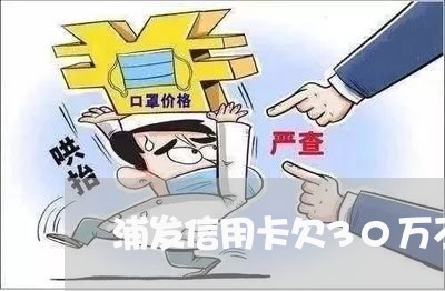 浦发信用卡欠30万不还