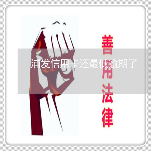 浦发信用卡还最低逾期了/2023081296040