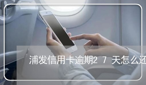 浦发信用卡逾期27天怎么还/2023110206858