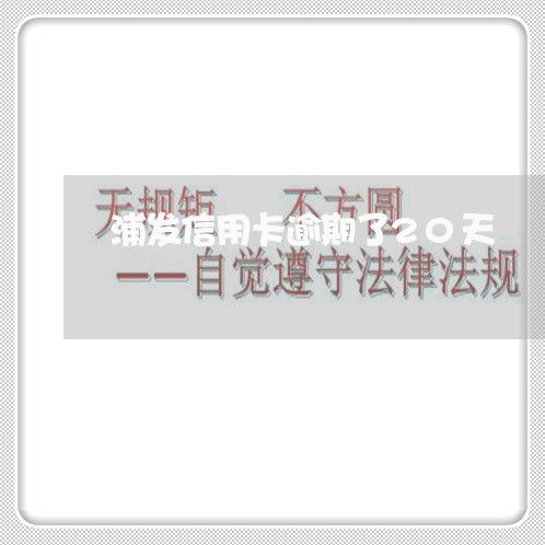 浦发信用卡逾期了20天 浦发信用卡逾期了20天