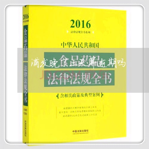 浦发晚了三天算逾期吗/2023102740836