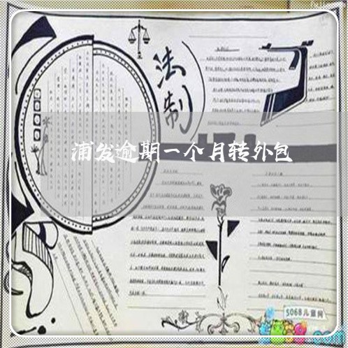 浦发逾期一个月转外包 浦发逾期一个月转外包