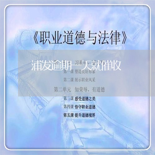 浦发逾期一天就催收/2023102583607