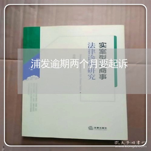 浦发逾期两个月要起诉/2023102726572