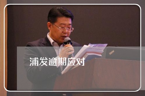 浦发逾期应对