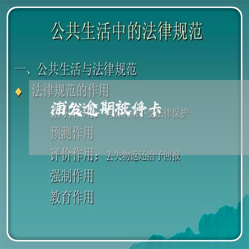 浦发逾期被停卡/2023071435020