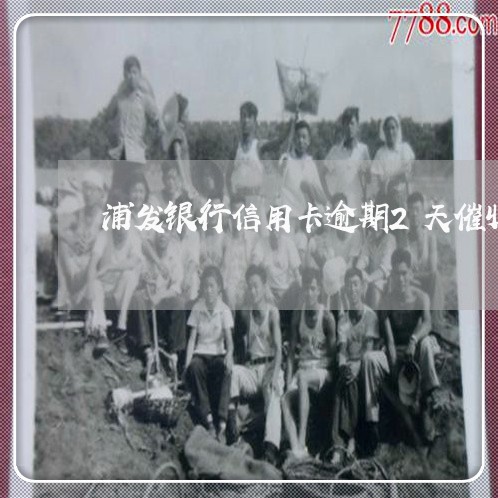 浦发银行信用卡逾期2天催收