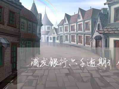 浦发银行六千逾期3个月/2023033152625